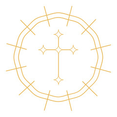 Fototapeta premium A set of christianity icons collection