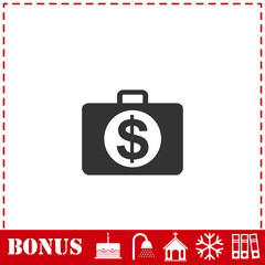 Obraz premium Suitcase icon flat