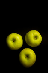 green apples, fresh fruit, background