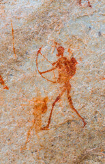 The Archer, Sevilla Bushman Rock Art Trail, Clanwilliam, Cederberg Mountains, Western Cape province, South Africa, Africa