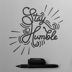 This Stay Humble Motivation Quote design is perfect for print and merchandising. You can print this...