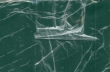 texture crumpled polyethylene green shade of color