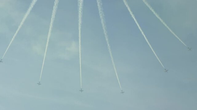 A magnificent acrobatic airshow perform by Airforce Stella, in UAE
