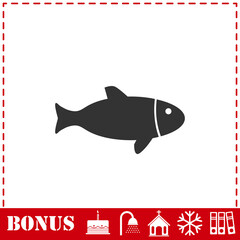 Fish icon flat