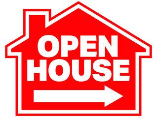 Open house real estate sign