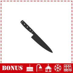 Knife icon flat