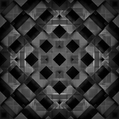 Minimalistic abstract 3d background black / white cladding tiles, background tiles, mosaic, kaleidoscope, psychology test. For postcards and decoration