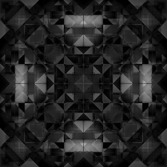 Minimalistic abstract 3d background black / white cladding tiles, background tiles, mosaic, kaleidoscope, psychology test. For postcards and decoration