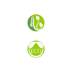 Leaf  ecology Logo Template vector
