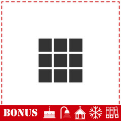 Building block icon flat