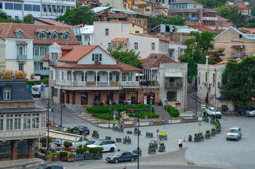 Historical Tbilisi. Travel to Georgia. capital of Georgia. Old town. View of Tbilisi. Summer 2020, July