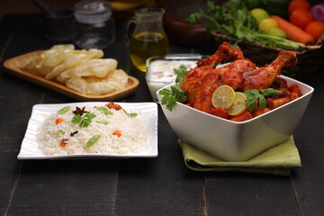 Tandoori chicken_black background