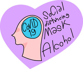 A picture of a person in a purple heart