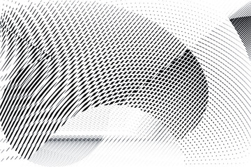 Abstract halftone lines background, geometric dynamic pattern, vector modern design texture.