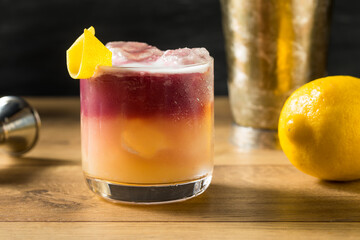 Homemade New York Sour Cocktail