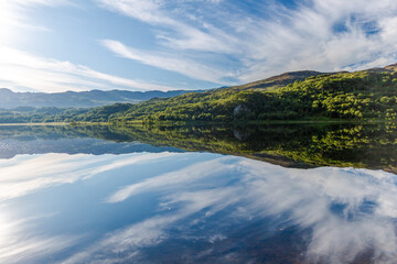 lake and mountains