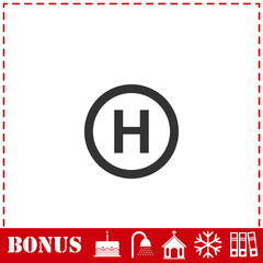 Fototapeta premium Hospital icon flat