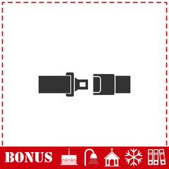 Seat belt icon flat