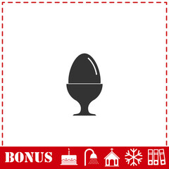Egg On Stand icon flat