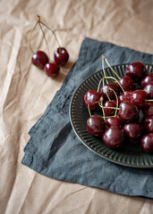 cherries on a plate