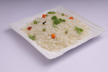 Veg Pulav_white background