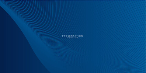 Wave curve dark blue abstract presentation background texture. 3D illustration, 3D rendering