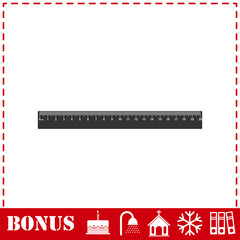 Ruler icon icon flat