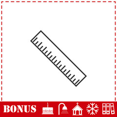 Ruler icon flat
