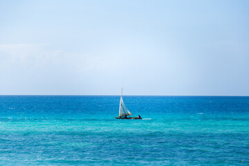Obraz premium Wooden Sailing Ship in Zanzibar, Tanzania