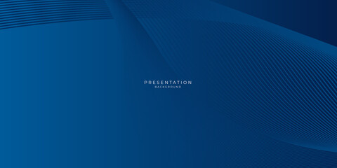 Modern blue wave curve abstract presentation background. Vector illustration design for presentation, banner, cover, web, flyer, card, poster, wallpaper, texture, slide, magazine, and powerpoint.