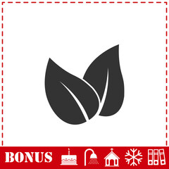 Leaves icon flat