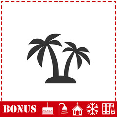 Palms icon flat
