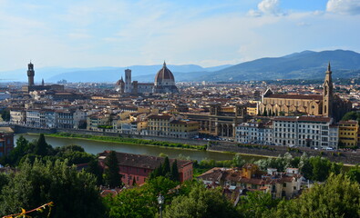 Fototapeta na wymiar Vue Panoramique Florence Toscane Italie