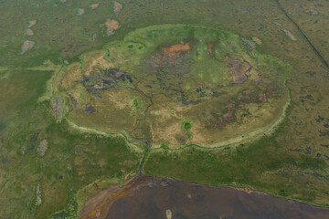 Aerial view on the way to the Snaefellsness peninsula, Iceland, Europe