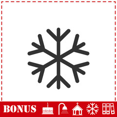 Snowflake icon flat