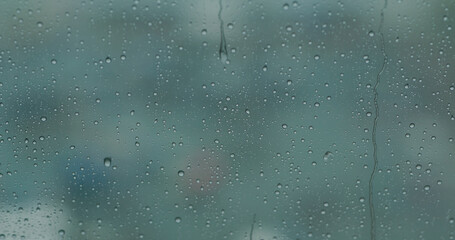 Rain on the glass window