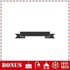 Ribbon icon flat