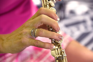 Flute Played by Senior © Bonita