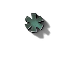 リアルなガラスのブロックのアスタリスク