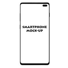 smartphone with blank screen isolated