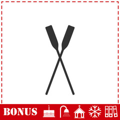 Paddle icon flat
