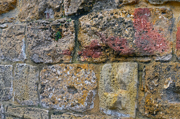 Visigoth wall near Portas do Sol miradouro in Lisbon, Portugal
