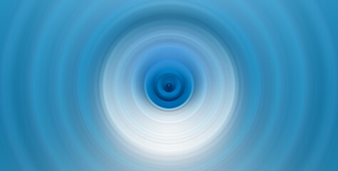 Blue round. Bright light background. Abstract texture of concentric circles.