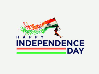 Happy Independence day India, Vector illustration, Flyer design for 15th August and Republic Day of  India
