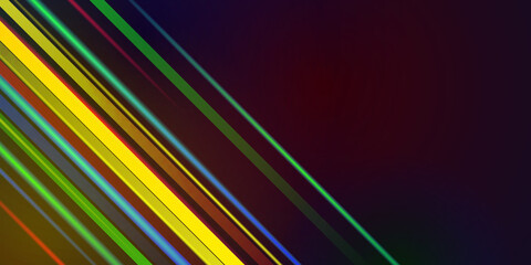 Moderb elegant red yellow black blue green glowing wave game abstract presentation background design