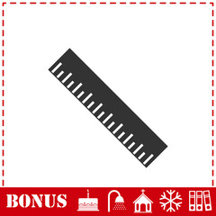 Ruler icon flat