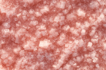 Background texture sea pink salt. Salt crystals close up. Pink salt lake