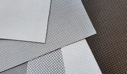 interior roller blind samples in various texture and color. roller blind using for sunproof and...