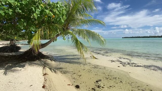 Plage paradisiaque &agrave; Maupiti, Polyn&eacute;sie fran&ccedil;aise
