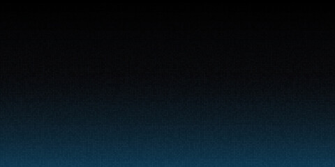 Modern minimal point surface. Blue square dots on black background. Simple pattern. Abstract technology particles mesh background